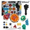 Elfnico Battling Tops Metal Fusion Starter Set with 4D Launcher Grip Burst Battle Set