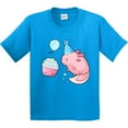 thumbnail image 3 of Inktastic Cute Axolotl Birthday with Cupcake Youth T-Shirt, 3 of 5