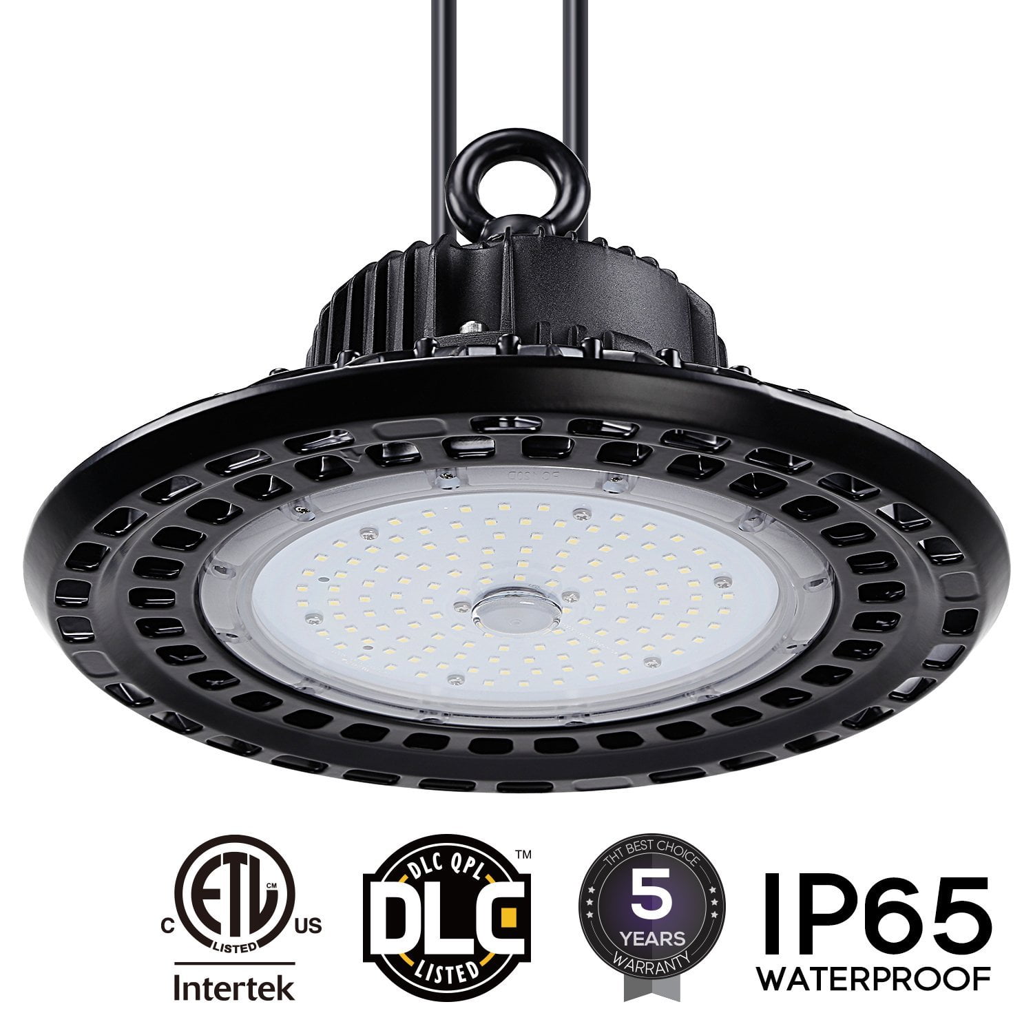 LEONLITE 100W Dimmable LED UFO High Bay Light for Stadium, 5000K