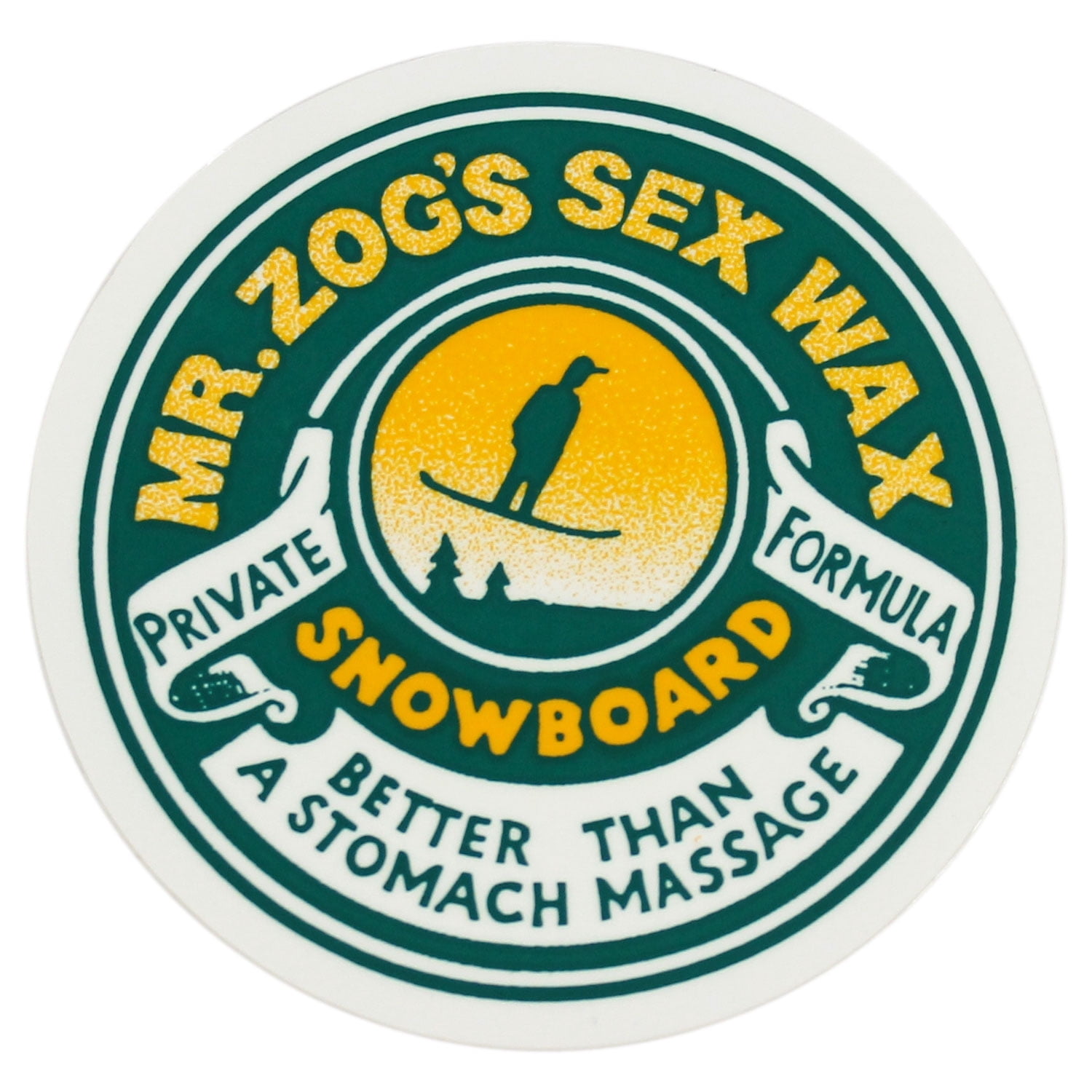 Sex Wax Snowboard Wax Green Logo Sticker Decal 