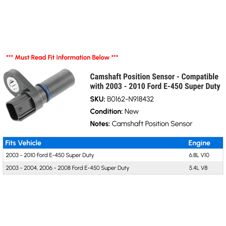 Cam Position Sensor SCITOO Camshaft Position Sensor (2-Pack) - Fits Ford/ Lincoln/Mercury/Mazda/Jaguar (E-Series, Expedition, Etc.) Cam Sensor - Foto 2