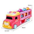 thumbnail image 3 of SPOORYYO Car Toys For Age 2 3 4 5 6 7 Year Girl Toddler Foldable Track 2 Player Race Mode Game Light Sound Push Transport Carrier Truck With 6 Princess Car, 3 of 9
