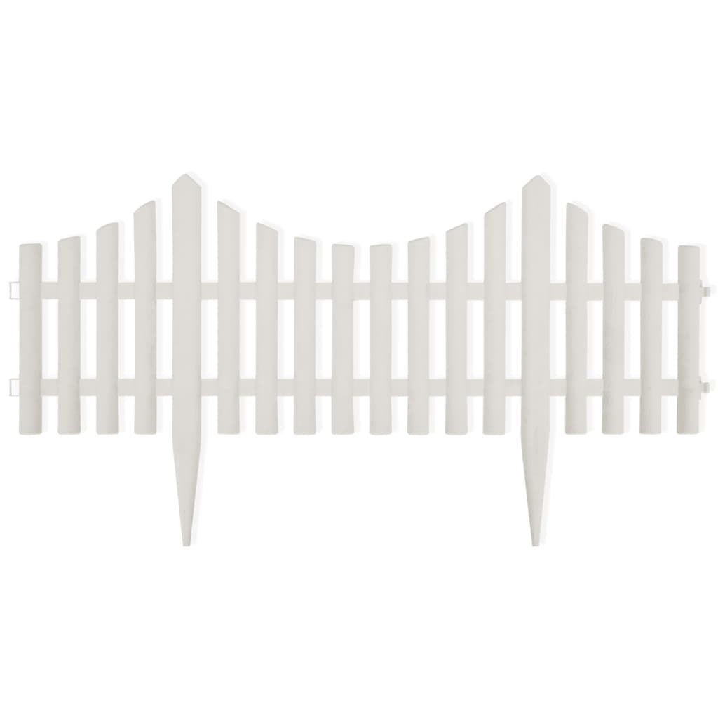 vidaXL Garden Edging 17 Pcs Decorative Lawn Garden Fence Edging Border PP