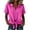 Hot Pink-tshirts shirts for women, variant on Cotton Linen Tops for Women Casual V Neck Work Shirts Short Sleeve Loose Fit Blouse Lightweight Front Knot Tunic Top