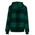 thumbnail image 6 of Admvng Fleece Jacket Women Zipper Plaid Shacket Jacket Long Sleeve Fleece Hooded Jackets Warm Coats for Women S-2XL, 6 of 6