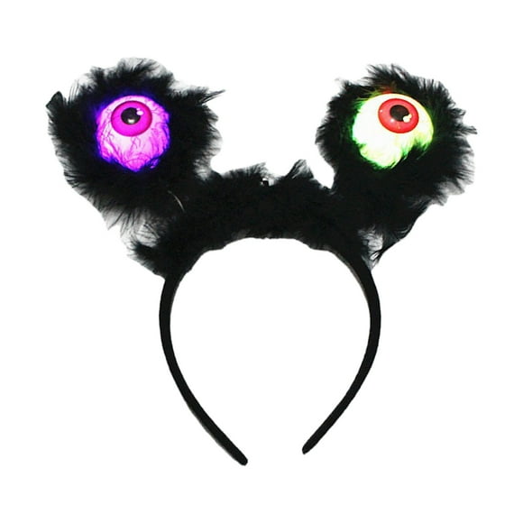 TIELUTT Luminous Eye Headband Decorations Fabric Light up Alien Balloons Glow in the Dark S Large Punch Balloons for Kids 90s Party in the Dark Easter Eggs Sticks
