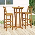 thumbnail image 1 of vidaXL 3 Piece Garden Bar Set Solid Wood Acacia, 1 of 5
