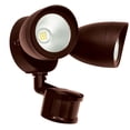 thumbnail image 2 of MW Lighting Twin Head LED Dusk-to-Dawn Security Light with Motion Sensor, 1400 Lm, Metal Housing brown Brown, 2 of 7