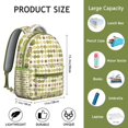 thumbnail image 6 of Adorable Kawaii Fruit-Themed Backpack with Green Apple Painting and Candy Pattern, Lightweight School Bag for Everyday Use and Travel, 6 of 6