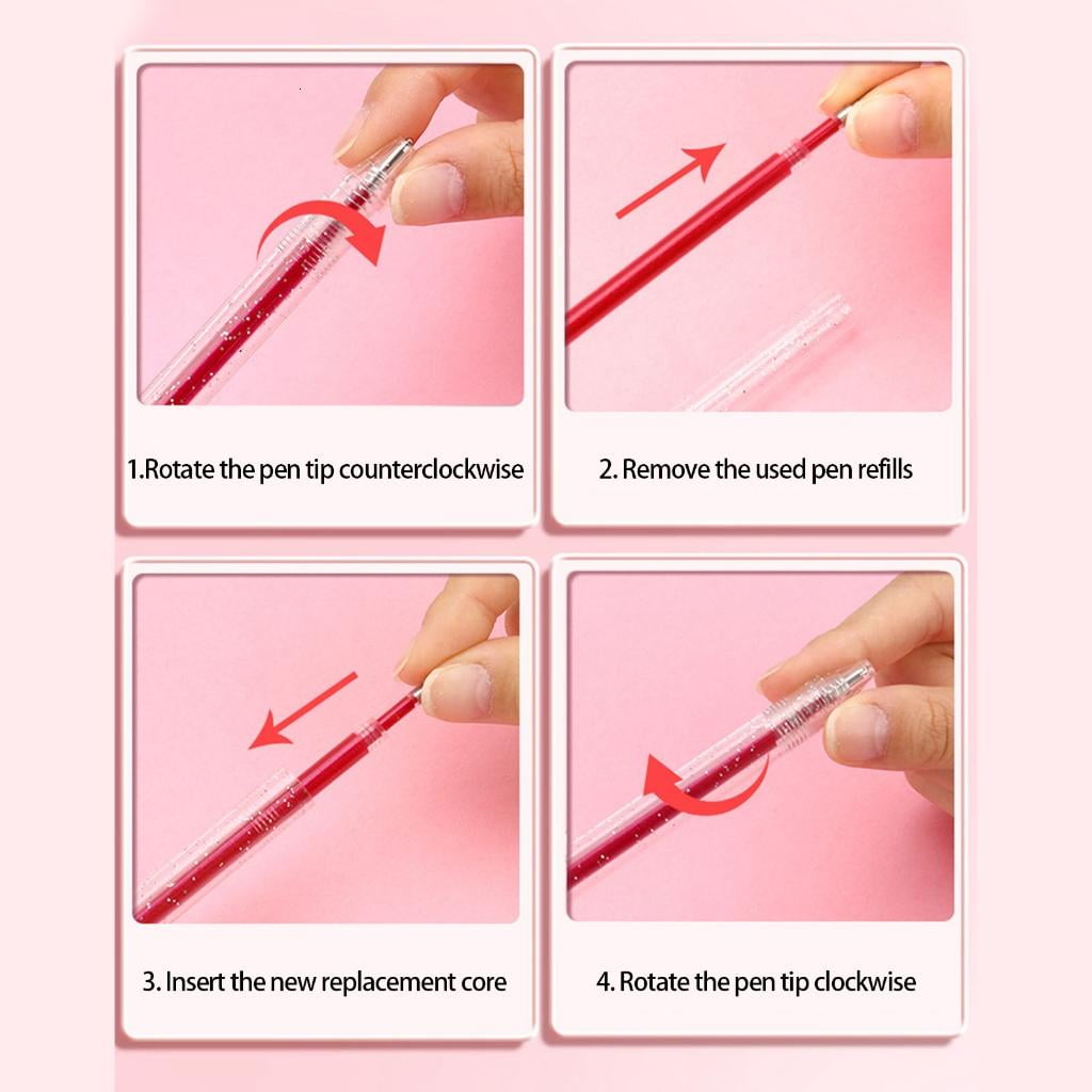 Giaone Retractable Colored Gel Pen Glittering Gel Inks Pen for Scrapbooking Journal
