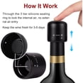 thumbnail image 2 of Tapón para botella de vino, protector de vino con silicona, tapón para botella de vino al vacío, sellador de botellas reutilizable que mantiene el vino fresco (paquete de 7), 2 of 4