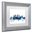 thumbnail image 3 of Trademark Fine Art "Atlanta Georgia Skyline White" Canvas Art by Michael Tompsett, White Matte, Silver Frame, 3 of 4
