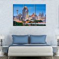 thumbnail image 5 of TISHIRON 3PCS Framed Canvas Wall Art Set,60"x40" Texas Skyscrapers Night Scene Canvas Art Decor, 5 of 7