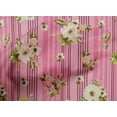 thumbnail image 4 of oneOone Cotton Cambric Fabric Stripe|Watercolor Leaves & Peony Floral Print Sewing Fabric BTY 56 Inch Wide, 4 of 4