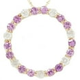 thumbnail image 1 of 2ct Pendentif Cercle Saphir Rose & Diamant, 1 of 1