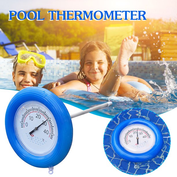 Thermomètre piscine flottant pneu Grand testeur de température de  thermomètre à eau à détection d'eau