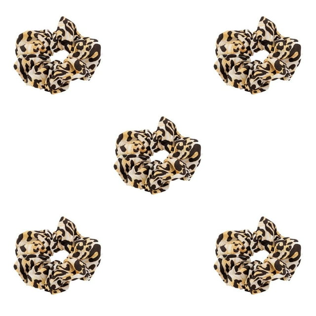 Qarigey Gomas para el pelo grandes Estampado de leopardo Adornos elásticos para el intestino Accesorios de bandas para el cabello ajustables Type2 NO2