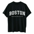 thumbnail image 4 of HXWCHs Women Long Sleeve Plain Tees Women's Casual Graphic Print Round Neck Loose Fit Short Sleeve Tee top for Everyday Comfort XXL Black, 4 of 4