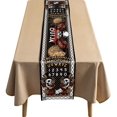 thumbnail image 2 of Halloween Table Runner Halloween Tree Flower Snowflakes Reindeer Santa Claus Tablecloth Perfect for Halloween Decoration Dinner Parties Indoor Outdoor Home Decor,13×72 Inch (B Owl), 2 of 4