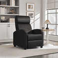 thumbnail image 2 of Yaheetech Adjustable PU Leather Recliner Chair with Pocket Spring, Black, 2 of 10