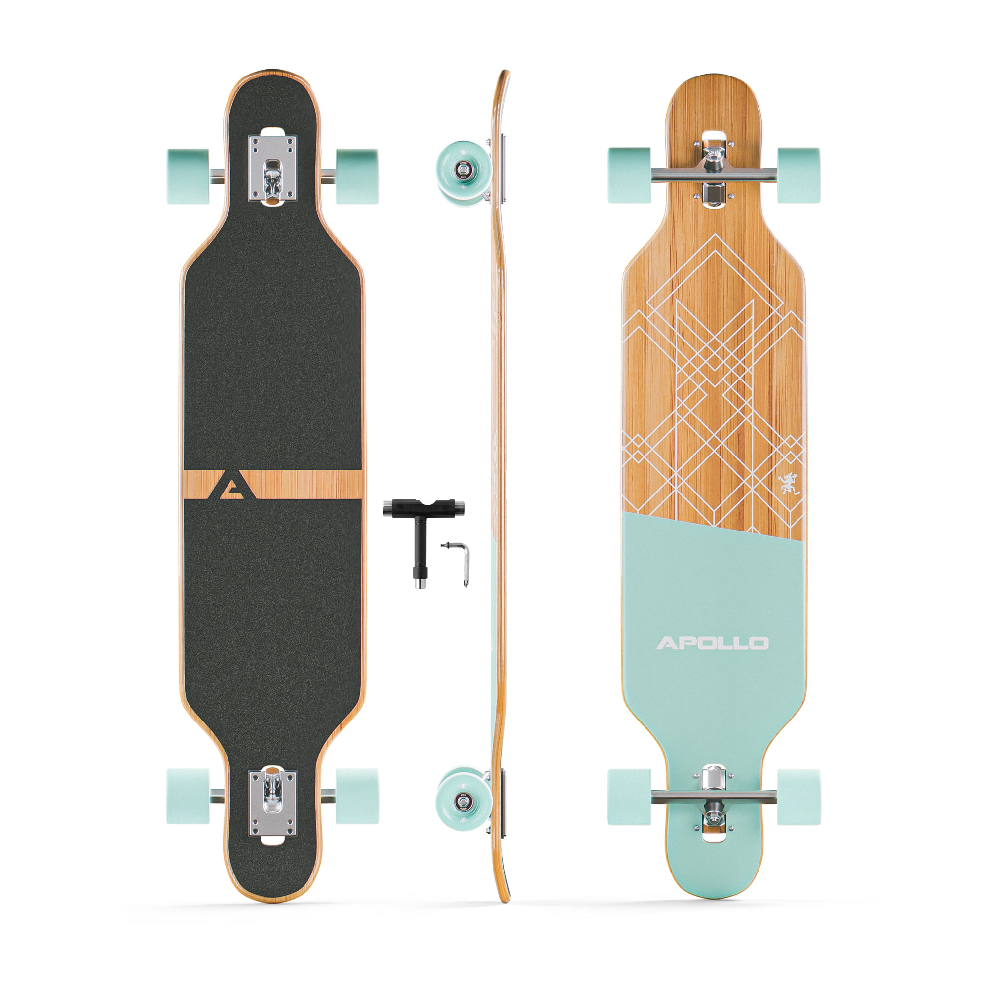 Longboard Skateboard 41" Downhill Skateboard Through Deck 8-Layer Maple F/S 
