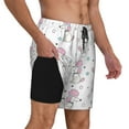 thumbnail image 2 of Gukieu Cute Poodle Dog Print Men's Double Layer Sports Swim Trunks, Quick Dry Adjustable Waist Swim Shorts Swimwear-X-Large, 2 of 6