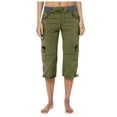 thumbnail image 2 of TYGHBN Summer Women Pocket Trousers Outdoor Casual Sports Cropped Pants Overalls Thin Loose Cargo Shorts Athletic Maternity Casual Pant Suits for Women Women Casual Pants Size 14 Business Casual, 2 of 6
