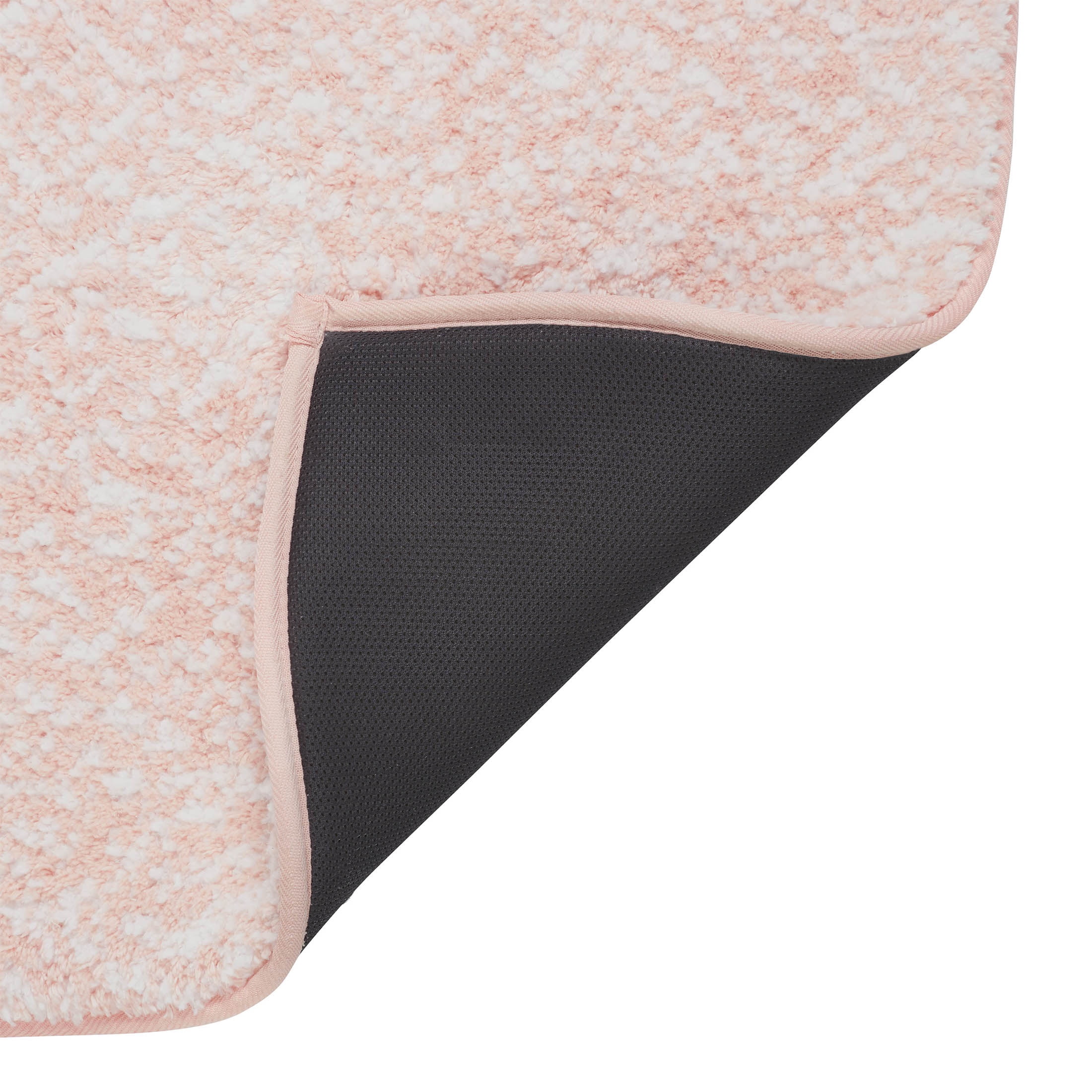 VCNY Home Heathered Peach Memory Foam Bath Rug, 20" x 32"