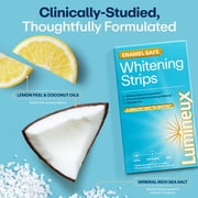 Lumineux Enamel-Safe & Peroxide-Free Teeth Whitening Strips, Dentist Formulated, 7-Pack