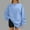 Light Blue, variant on Olyvenn Womens Plus Size Sweatshirts Crew Neck Long Sleeve Shirts Casual Loose Side Split Fall Outfits Y2K Pullover Clothes Hot Pink L