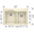 thumbnail image 6 of BLANCO DIAMOND 1.75 Dual Mount - Biscuit, 6 of 7