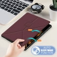 thumbnail image 5 of Allytech Galaxy Tab S8 Ultra Case 14.6-inch SM-X900 X906,Ultra Slim Flip Folding Stand Auto Sleep Wake Smart Cover Shockproof Durable PU Leather Case for Samsung Galaxy Tab S8 Ultra 14.6" 2022,Winered, 5 of 8