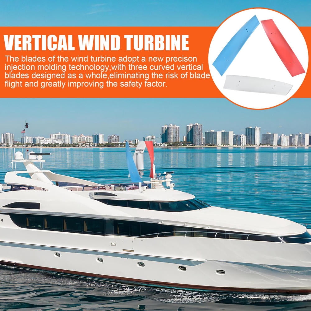 3000W 24V Vertical Wind Turbine Kit, Quiet 3-Blade 3000W 24V Wind Powered Generator for Boat & Cabin