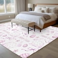 thumbnail image 4 of Large Area Rugs for Living Room Bedroom, Pink Easter 6'x9' Rug Washable Carpet Runner Indoor Outdoor, Watercolor Spring Bunny Eggs Flowers Non Slip Floor Mats Rug for Kitchen, Playroom, 4 of 8