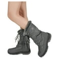 thumbnail image 5 of DREAM PAIRS Women's Warm Faux Lined Mid Calf Winter Snow Boots Grey Size 12, 5 of 5