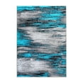thumbnail image 2 of BizChair Modern Contemporary Area Rug, Turquoise Grey Black (5 Feet X 7 Feet), 2 of 7