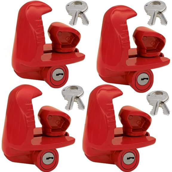 Universal Size Fits 1-7/8", 2", and 2-5/16" Couplers - Trailer Locks 389DAT, 4 Pack