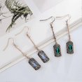 thumbnail image 2 of 1 par de pendientes colgantes brillantes con forma de piercing, regalo con dije de circonita cúbica, pendientes largos colgantes, joyería de fiesta, azul, 2 of 5
