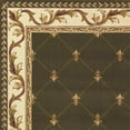thumbnail image 3 of 5'x8' Green Machine Woven Hand Carved Fleur De Lis Indoor Area Rug, 3 of 3