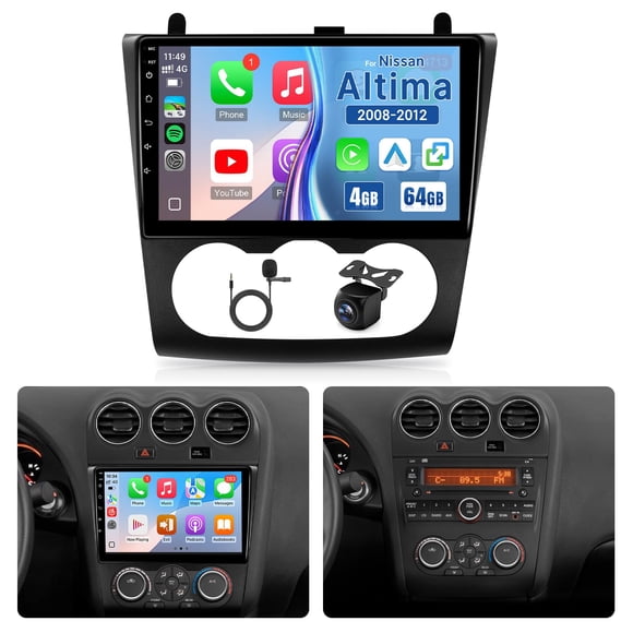 Radio de coche Leadfan para Nissan Altima 2008-2012 de 9 pulgadas con Carplay