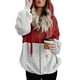 thumbnail image 2 of Abrigo cálido para mujer Chaqueta con cremallera Empalme sólido Blusa de manga larga Tops Sudadera con capucha Pompotops  qwe14750, 2 of 6