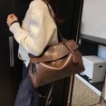 thumbnail image 2 of Bolso de gran capacidad para mujer, versátil, nuevo bolso bandolera informal de hombro bajo el brazo 2025, platino popular este año., 2 of 5
