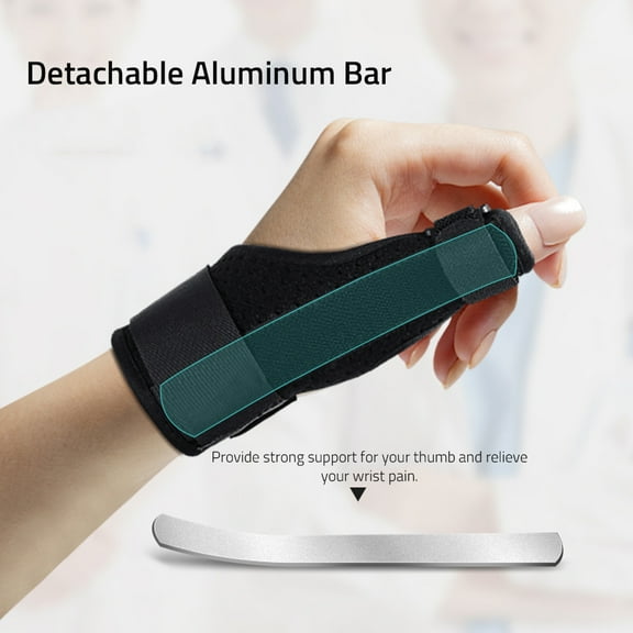 Nebublu Universal Thumb Support, Aluminum Bar Thumb Brace for Left Right Hand, Thumb Wrist Protection