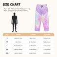 thumbnail image 3 of Yiaed Purple Sparkling Butterfly Print Womens Lounge Pants, Loose PJ Bottoms, Long Pajama Pants for Women-XX-Large, 3 of 6