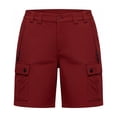 thumbnail image 5 of QATAINLAV Women's Lightweight Golf Long Cargo Shorts Summer Outdoor Travel Hiking Shorts with Pockets Vacation Clothes Wine M, 5 of 7