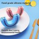 thumbnail image 2 of 2-6 años Niños U Silicona Automático Ultrasónico Dientes Cepillo de dientes Patrón de dibujos animados para niños Inteligente 360 grados U,11 Feliz Sencillez, 2 of 3