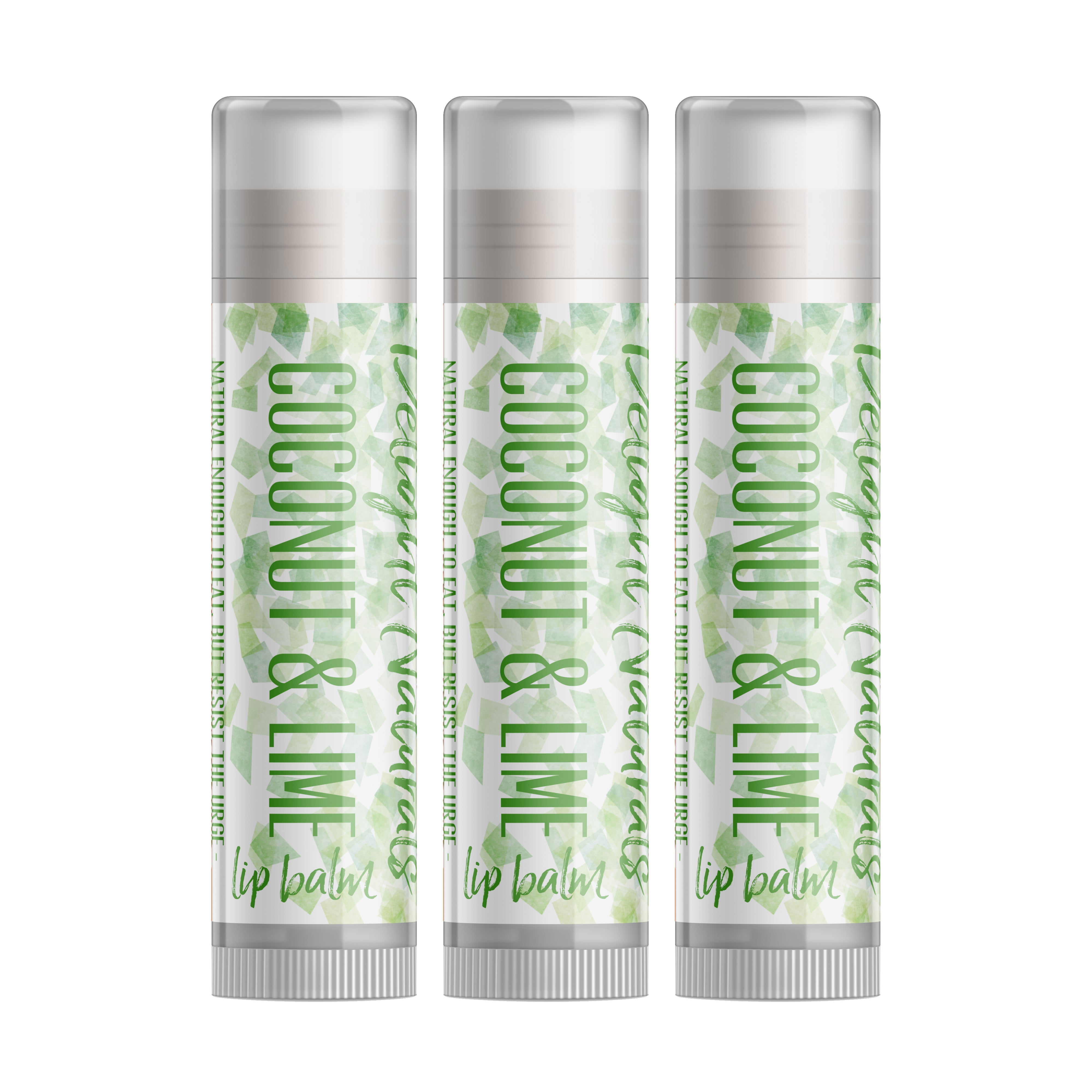 Delight Naturals Coconut & Lime Lip Balm Set of Three