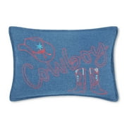 Wanda June Home Denim Pillow, 1 Piece, Blue, 14"x20" by Miranda Lambert