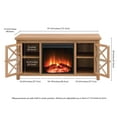 thumbnail image 6 of Evelyn&Zoe Colton Rectangular TV Stand with Log Fireplace for TV's up to 55" in Golden Oak, 6 of 8
