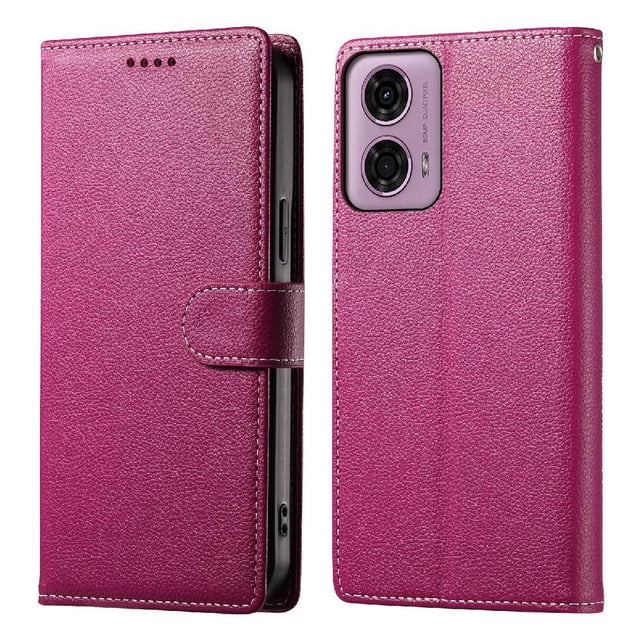 Funda para FOXDOCK Motorola Moto G24– Cuero Premium, 3 ranuras para tarjetas, Protección contra impactos